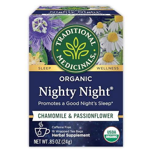 Traditional Medicinals Nighty Night Chamomile and Passionflower Tea, 16 Bags