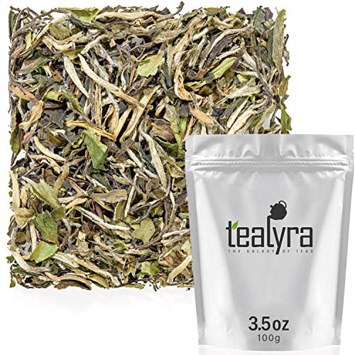 Tealyra - White Peony - Bai Mu Tan White Loose Leaf Tea - Premium Chinese White Tea - 100g (3.5oz)