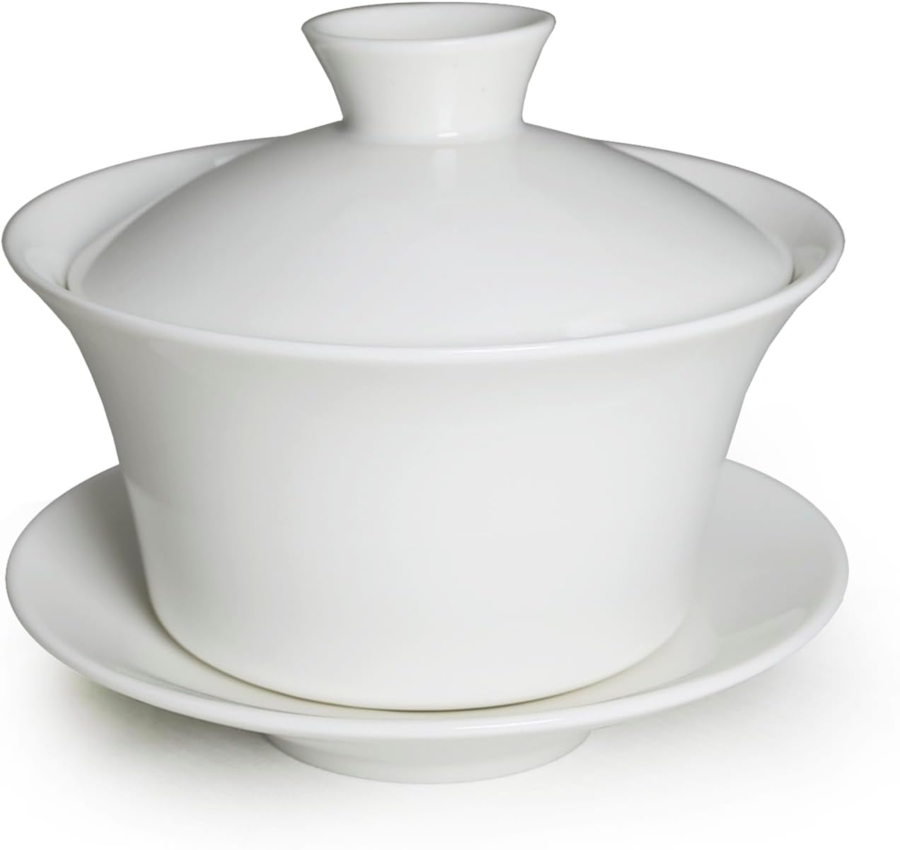 Liang baobao Traditional Gaiwan Tea Set, Porcelain, 200ml White