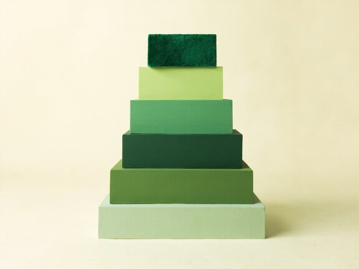 Six matcha grades side by side — ceremonial at top, culinary at bottom.